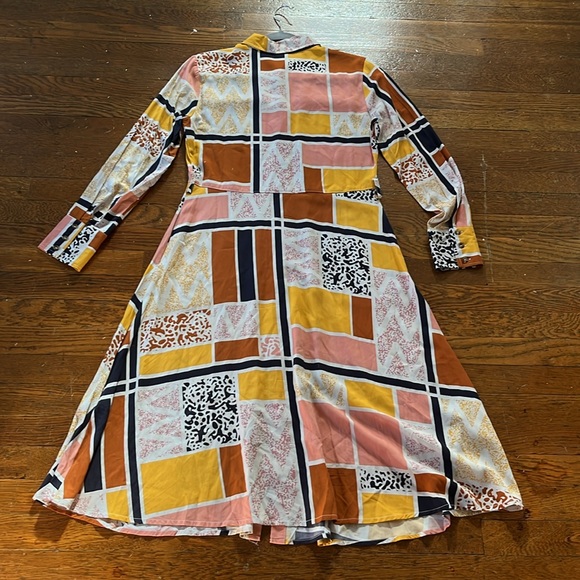 THE ODELLS Nouveau Shirt Dress Geo Print - Picture 9 of 12